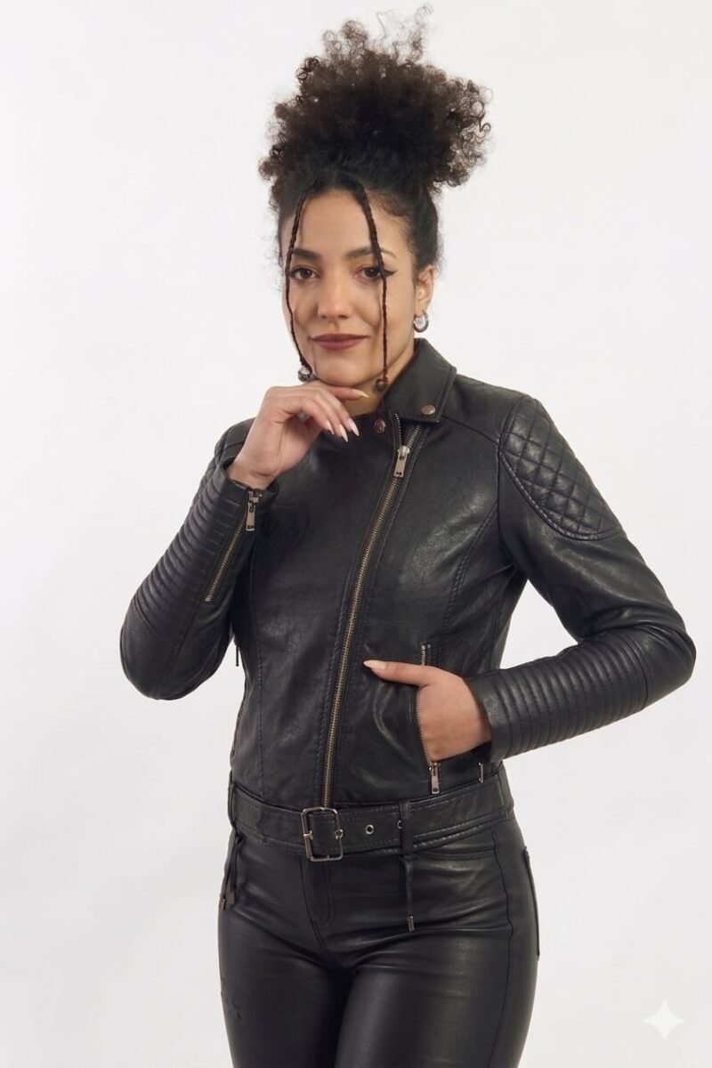 Campera Engomada con Cinto SANTELON
