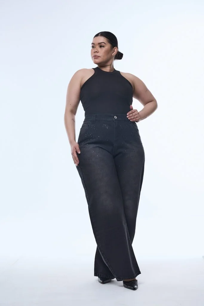 PANTALÓN BAGGY GLYTHIA BRILLOS
