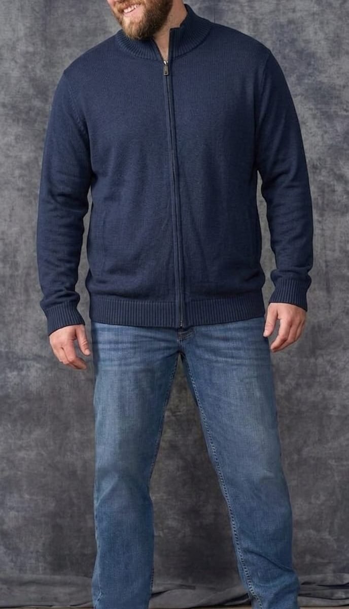 Campera de hilo tejido WEAVE con cierre frontal