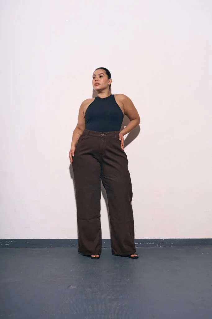 MAXI WIDE LEG TARIA CHOCOLATE VINTAGE