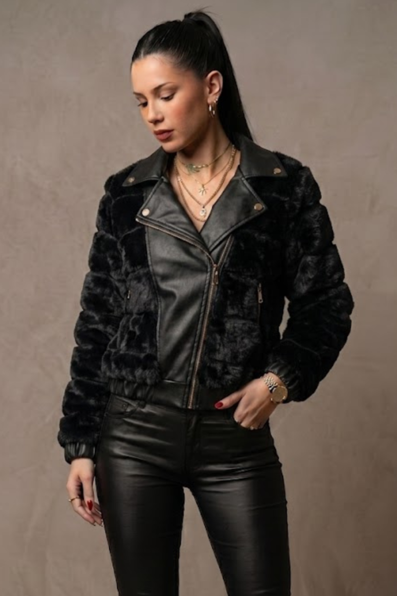 CAMPERA COMBINADA CON P.U