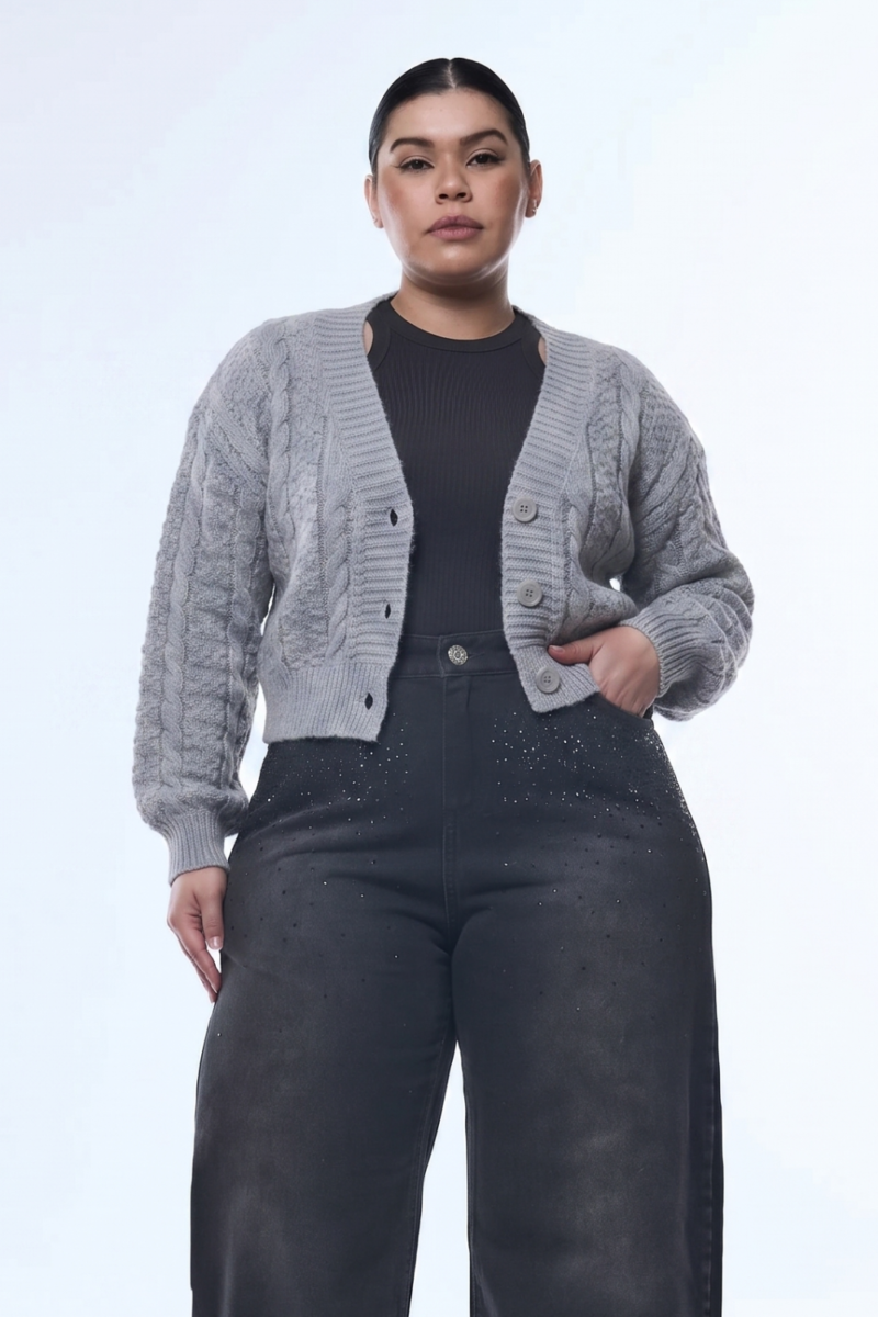 CARDIGAN CORTO BOHO DE LANA