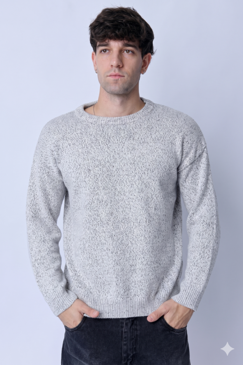 SWEATER LISO DE HOMBRE de lanilla con plush