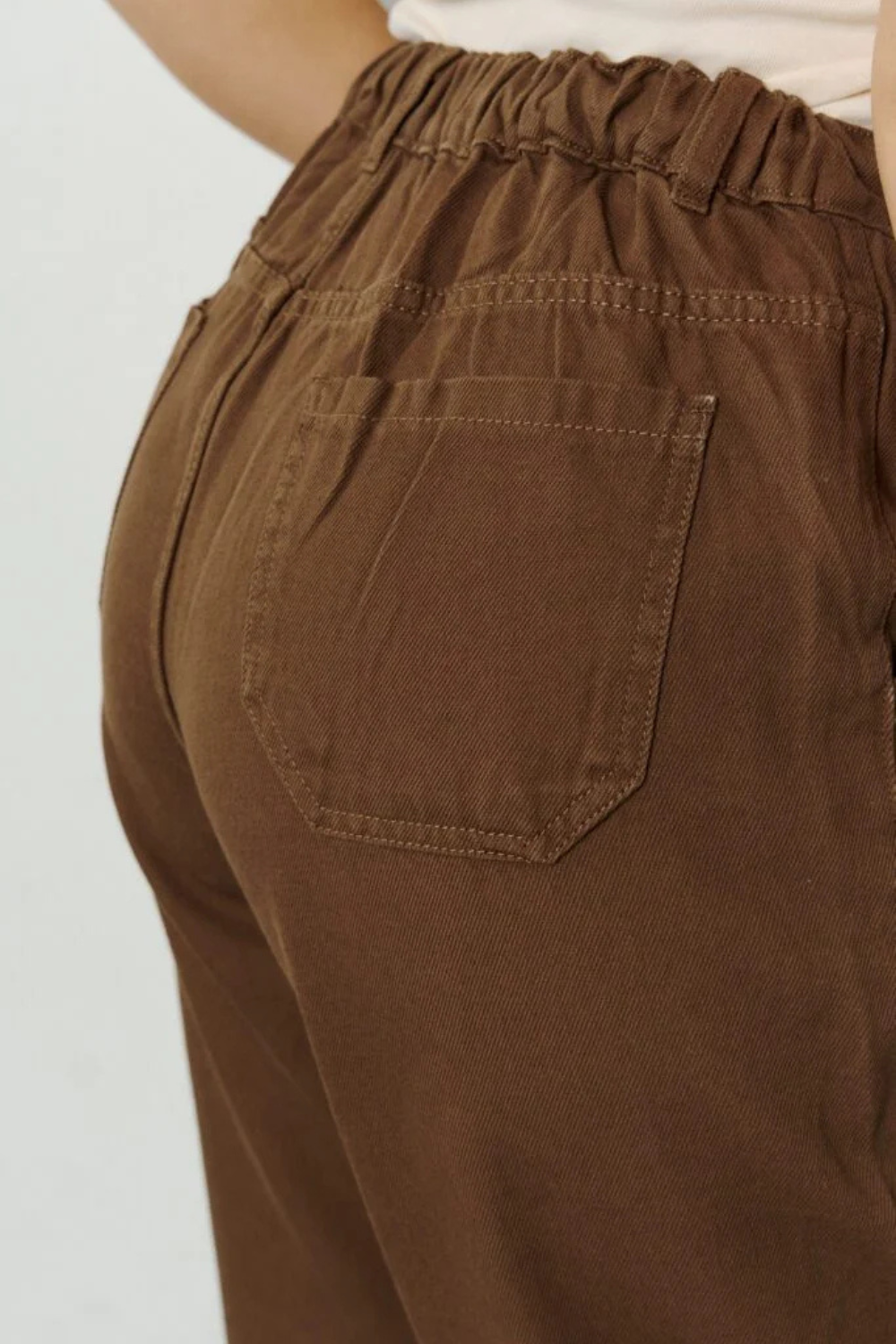 BAGGY CINTURA ELÁSTICA CHOCO - Imagen 4