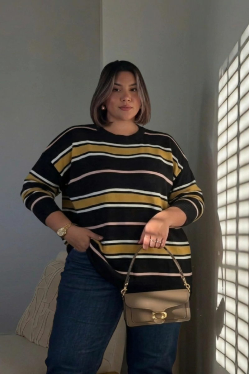 SWEATER "U" RAYADO
