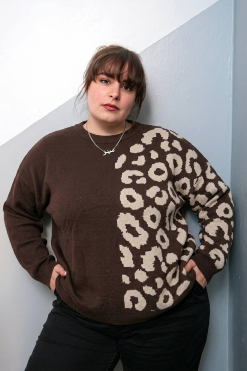 SWEATER PRINT ASIMETRICO