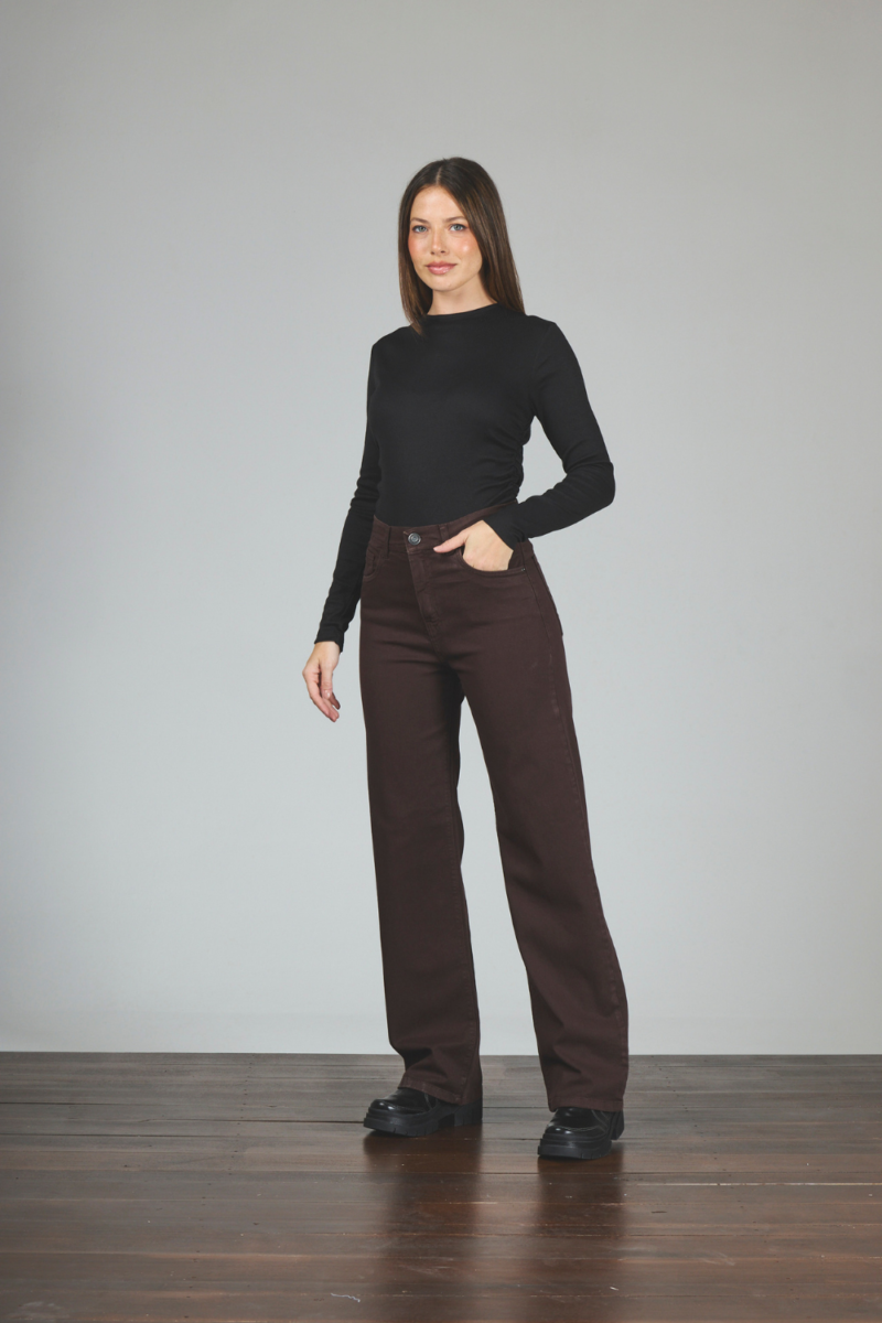 WIDE LEG CHOCO ELASTIZADO