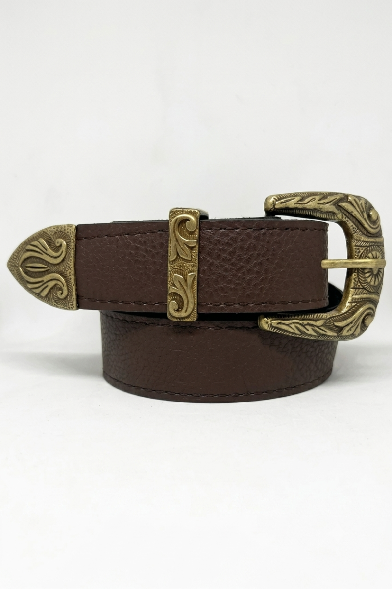 CINTO 64 TEXANO BRONCE Y CHOCOLATE