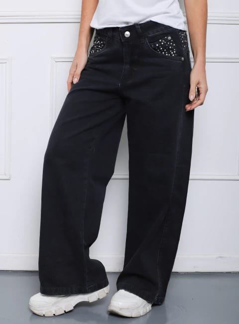 JEAN WIDE LEG RACE