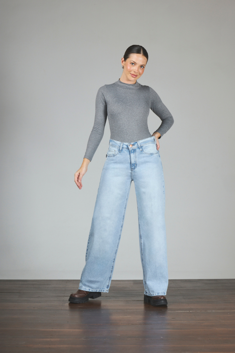 WIDE LEG CLASICO BOLSILLO PULIDO RIGIDO
