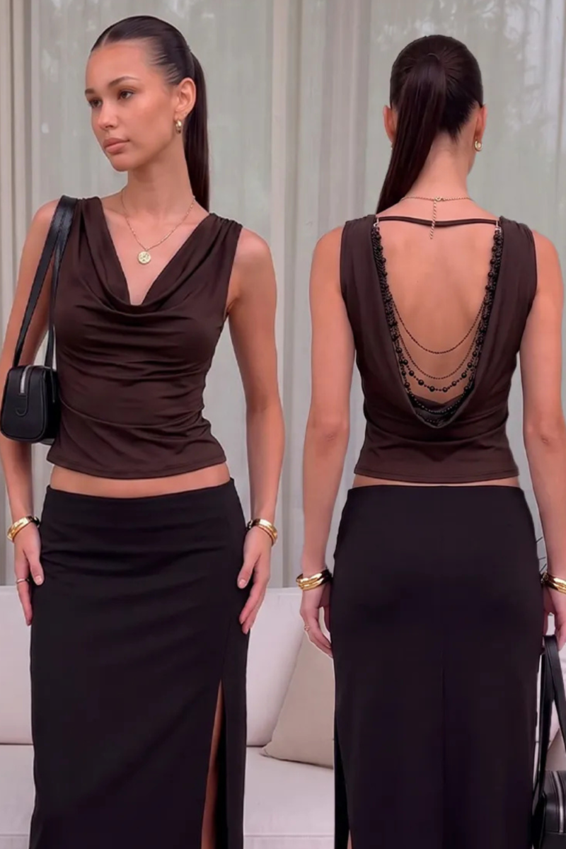 MUSCULOSA MICROFIBRA CON CUELLO Y ESPALDA