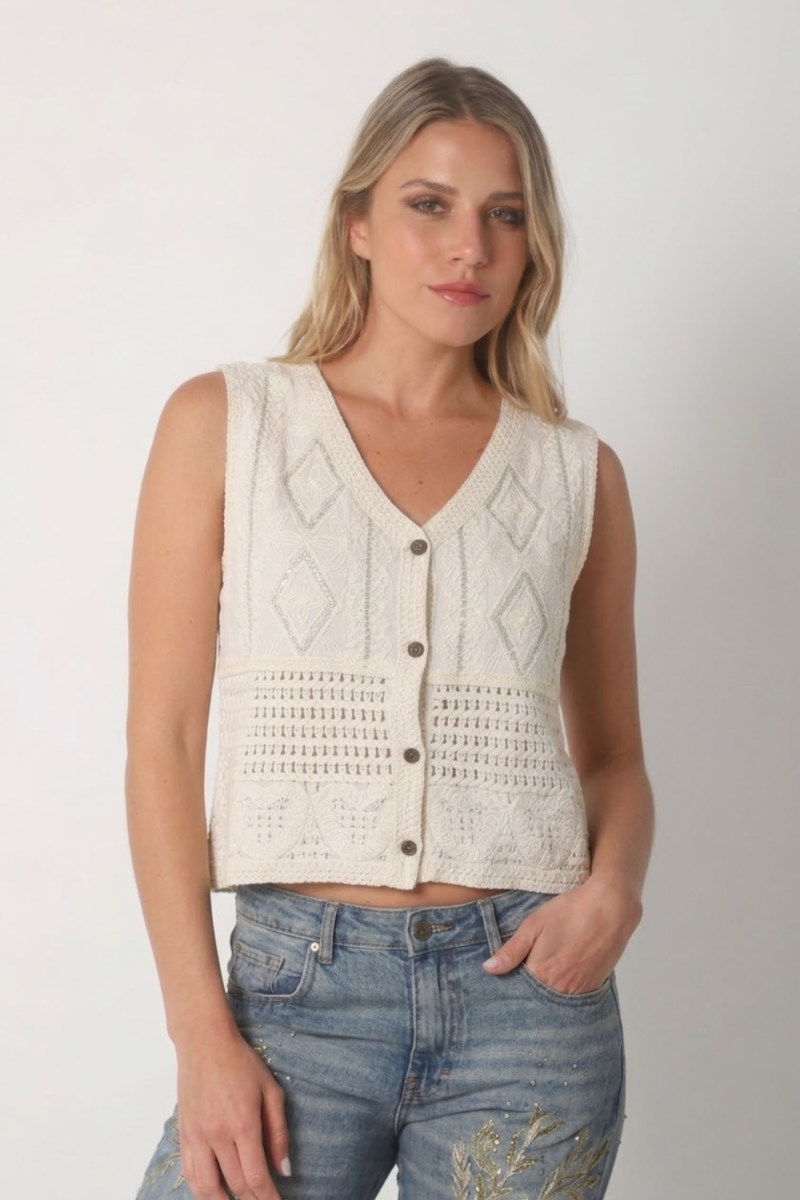 MUSCULOSA DE HILO C/LENTEJUELAS